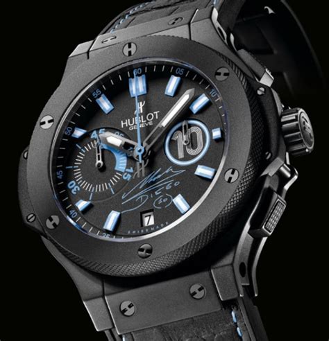 Maradona Watch in Black and Blue: Hublot Big Bang